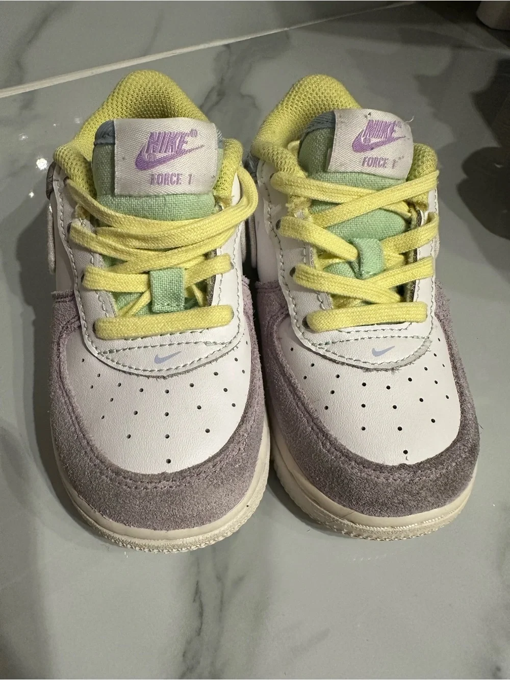 Nike Kids Sneakers - White, Lavender & Yellow